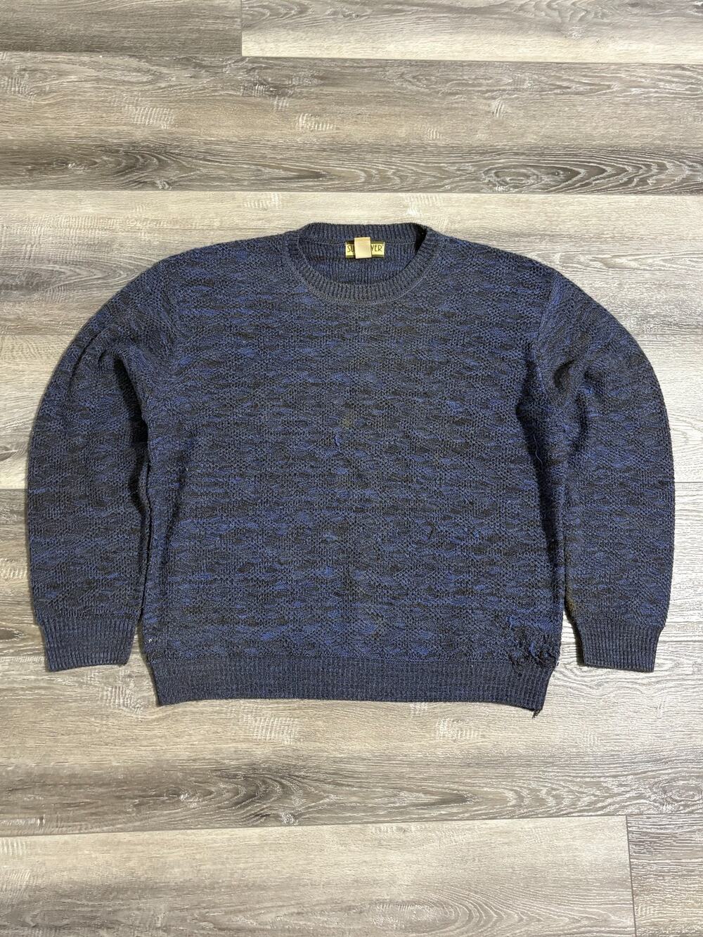 Vintage Sun River Blue Knit Sweater Retro Preppy Y2K Casual - Men’s XL